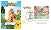 Folder Pokemon Roma 2021 cartolina con annullo filatelico (Poste italiane).png