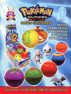 Pubblicita dei Pokémon Candy Container Advanced Battle.png