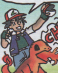 link = Charizard di Ash#In Pokémon Newspaper Strip