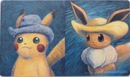 Pokémon Center x Van Gogh tappetino Pikachu Eevee.jpg