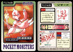 Carddass Pokémon Parte 3 File No.005 Charmeleon Lacerazione Pocket Monsters Bandai (1997).png
